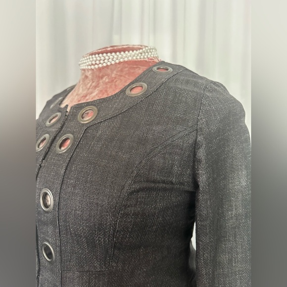 Cato Black Cropped Blazer with Ornate Buttons (743) - Picture 9 of 16